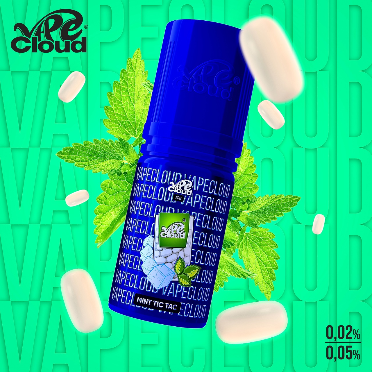 Vape Cloud Salt - Мятный тик так со льдом ( Mint tic tac) - Вдох Выдох